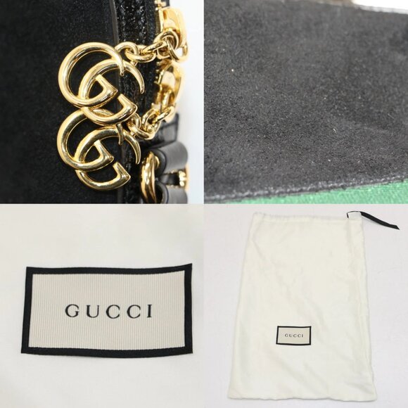 Gucci Suede Patent Web GG Small Ophidia Dome Shoulder Bag - Black - Picture 14 of 14